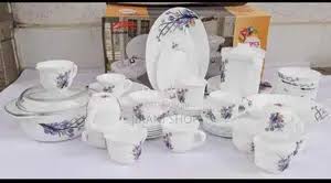 58PCS Luxury Ceramic Dinnerware Set – Elegant Porcelain Table Set for 6 with Plates, Bowls, Cups, and Saucers – Ideal for Home, Weddings, Restaurants, and Gifting