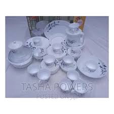 58PCS Luxury Ceramic Dinnerware Set – Elegant Porcelain Table Set for 6 with Plates, Bowls, Cups, and Saucers – Ideal for Home, Weddings, Restaurants, and Gifting