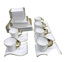 Elegant 24 PCS Wavy Gold Ceramic Dinner Set – Limited Stock! Upgrade your dining experience with durable, stylish plates and bowls that impress and last. Perfect for every occasion.