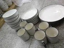 Concise Ceramic Dinner Set 24Pcs – Durable, Elegant, Heavy-Duty Plates & Cups Perfect for Family Meals and Special Occasions, Elevate Your Dining Experience Today