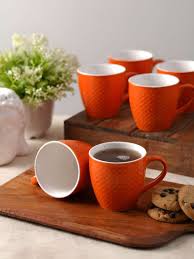 Beautiful and Classy Ceramic Mugs Set of 6 – Perfect for Enjoying Tea and Coffee in Style, Durable, Elegant Design, Ideal Gift for Home or Office Use, Buy Now!