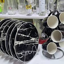 Elegant Ceramic 13 pcs Dinner Set with 6 Plates, 6 Cups & 3.2L Unbreakable Flask – Durable, Stylish, and Perfect for Family Meals. Limited Stock – Buy Now to Elevate Your Dining Experience!
