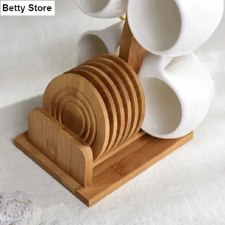 Elegant Simple White Ceramic Coffee Cup & Saucer Set with Bamboo Stand – Limited Stock! Perfect 190ml Mug for Home, Tea, Coffee, and Stylish Family Gift Experience