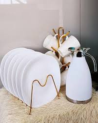 13-Piece Ceramic Dinner Set with 2L Unbreakable Insulated Flask, 6 Square Plates and 6 Strong Cups – Elegant, Durable & Perfect for Home Dining, Family Meals, Parties and Everyday Use