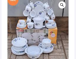 Sundabests 58 Pieces Premium Ceramic Dinner Set – Durable Elegant Family Tableware Collection with Plates, Bowls, Cups & Serving Pieces for Everyday Dining and Special Occasions