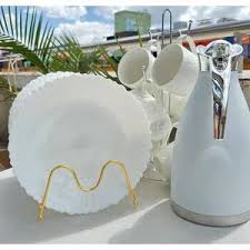 13-Piece Ceramic Dinner Set with 6 Plates, 6 Cups & 2L Unbreakable Flask – Stylish, Durable Tableware for Everyday Meals, Family Dining & Entertaining with Safe, Long-Lasting Materials