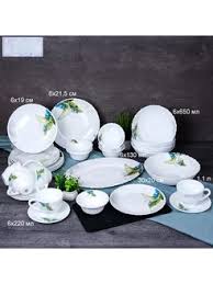 58-Piece Elegant Ceramic Dinner Set – High Gloss Finish Tableware Collection for Stylish Dining, Family Meals, Entertaining Guests, and Everyday Home Use