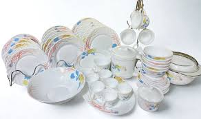 Premium 58-Piece Ceramic Dinner Set – Elegant Tableware Collection with Plates, Bowls & Teapot for Family Meals, Entertaining, and Everyday Dining