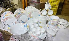 Premium 58-Piece Ceramic Dinner Set – Elegant Tableware Collection with Plates, Bowls & Teapot for Family Meals, Entertaining, and Everyday Dining