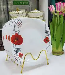 Set of 6pcs Elegant Round Ceramic Dinner Serving Plates – Premium 10.5” White Porcelain Plates – Durable, Stylish Tableware for Home, Restaurant & Hotel – Microwave & Dishwasher Safe