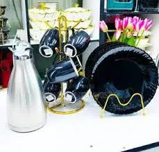 Elegant 13pcs Ceramic Dinner Set with 6 Plates, 6 Cups & 2L Unbreakable Flask – Durable, Ergonomic, Stylish & Safe for Family Meals, Perfect for Everyday Use and Special Occasions