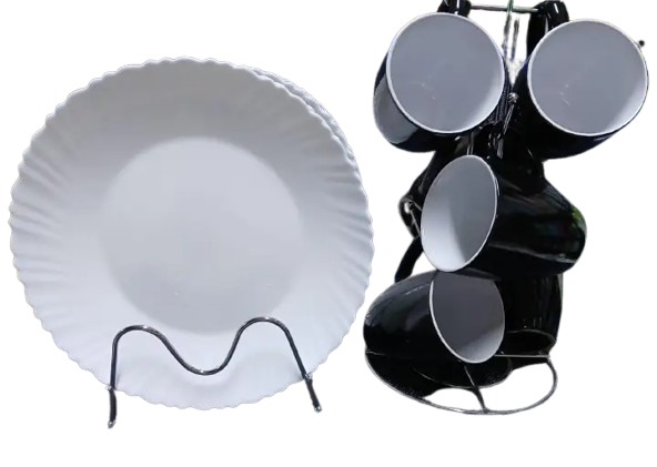 Ceramic Mugs and Plates 6pcs Dinner Set – Elegant, Durable, Heat-Resistant Kitchenware for Coffee, Tea & Everyday Dining, Perfect for Home, Office & Gift Use