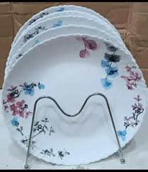 Ceramic Beautiful Dinner Plates Set – 6 Pcs Elegant Durable Porcelain Plates for Everyday Dining, Family Meals & Special Occasions, Scratch Resistant Easy Clean Modern Tableware