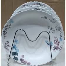 Ceramic Beautiful Dinner Plates Set – 6 Pcs Elegant Durable Porcelain Plates for Everyday Dining, Family Meals & Special Occasions, Scratch Resistant Easy Clean Modern Tableware