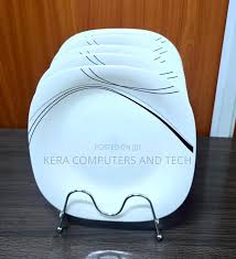 Set of 6 Heavy Glossy Ceramic Square Dinner Plates – Durable, Elegant Square Tableware for Everyday Meals, Dishwasher & Microwave Safe, Perfect for Home, Office & Special Occasions