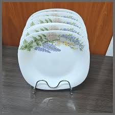 Set of 6 Heavy Glossy Ceramic Square Dinner Plates – Durable, Elegant Square Tableware for Everyday Meals, Dishwasher & Microwave Safe, Perfect for Home, Office & Special Occasions