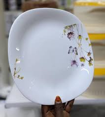 Set of 6 Heavy Ceramic Square Dinner Plates – Elegant 6pcs Fancy Tableware for Everyday Use, Durable, Stylish, and Perfect for Home, Parties, and Special Occasions