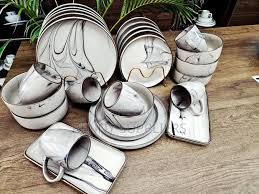 Elegant 24-Piece Ceramic Dinner Set – High-Quality, Stylish Tableware for Everyday Use, Easy to Clean, Perfect for Family Meals, Entertaining Guests, and Special Occasions