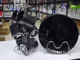 Sundabest 12pcs Ceramic Dinner Set – 6 Mugs & 6 Plates, Durable, Stylish, Microwave & Dishwasher Safe for Daily Use and Elegant Table Presentation