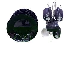 Sundabest 12pcs Ceramic Dinner Set – 6 Mugs & 6 Plates, Durable, Stylish, Microwave & Dishwasher Safe for Daily Use and Elegant Table Presentation