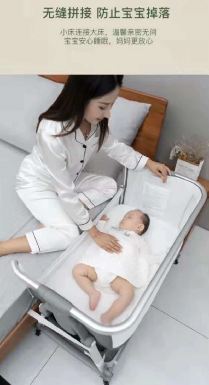 Newborn New Upgrade Multifuction Baby Crib Splicing Large Kid Bed Removable bb Portable Folding Newborn Cot Bedside Bed Cradle