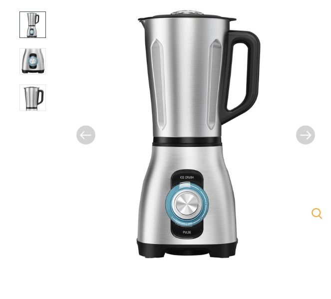 RAMTON Blender RM/608 1.5L: 5-Speed, 800W Motor with Stainless Steel Blades & Pulse Function