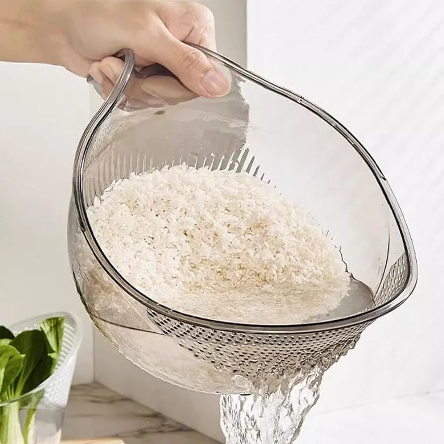 1pc Rice Washing Machine Washing Rice Sieve Washing Kitchen Supplies Draining Basket Multi-Functional Fruit Basket Washing Vegetables Washing Rice Basket
