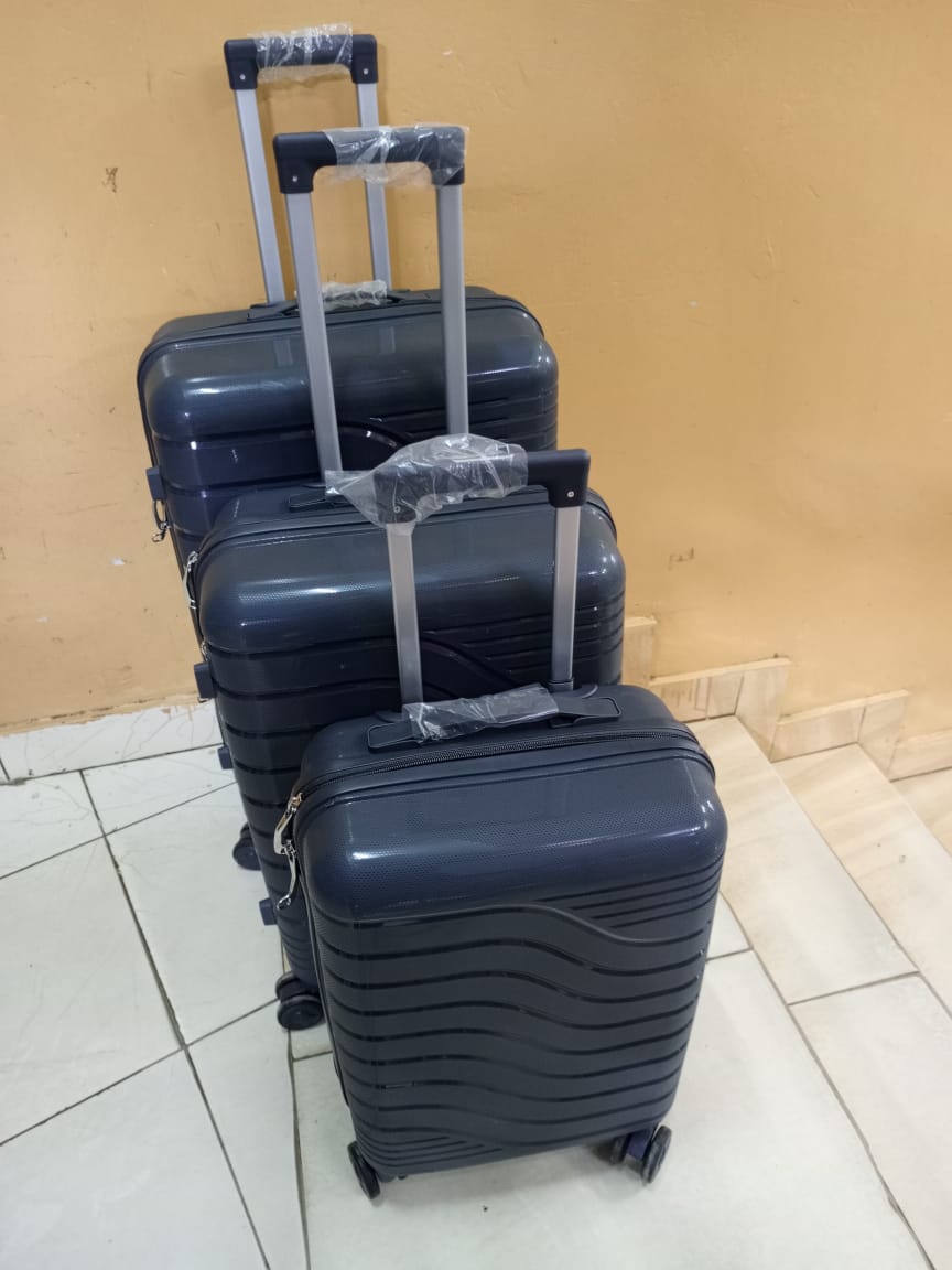 3-in-1 Unbreakable PP Suitcases Set – Zipper Closure, 360° Spinner Wheels, Telescopic Handle, Compression Straps, Superior Quality in Three Heights
