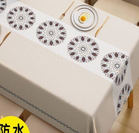 Restocked Nordic Style PVC Tablecloth  170x120cm | Oil & Water-Proof  Elegant, Durable & Easy to Clean