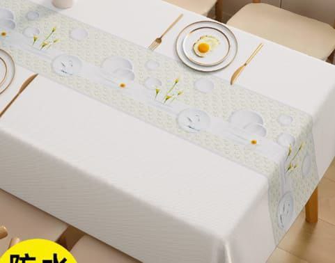 Restocked Nordic Style PVC Tablecloth  170x120cm | Oil & Water-Proof  Elegant, Durable & Easy to Clean