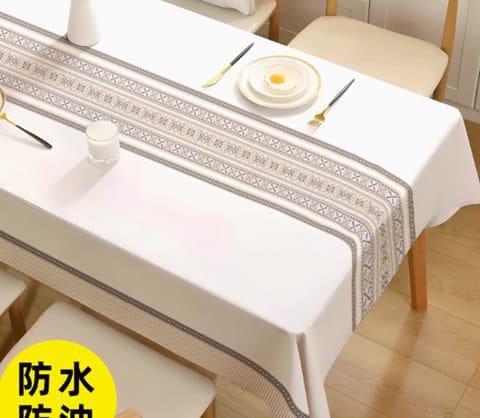Restocked Nordic Style PVC Tablecloth  170x120cm | Oil & Water-Proof  Elegant, Durable & Easy to Clean