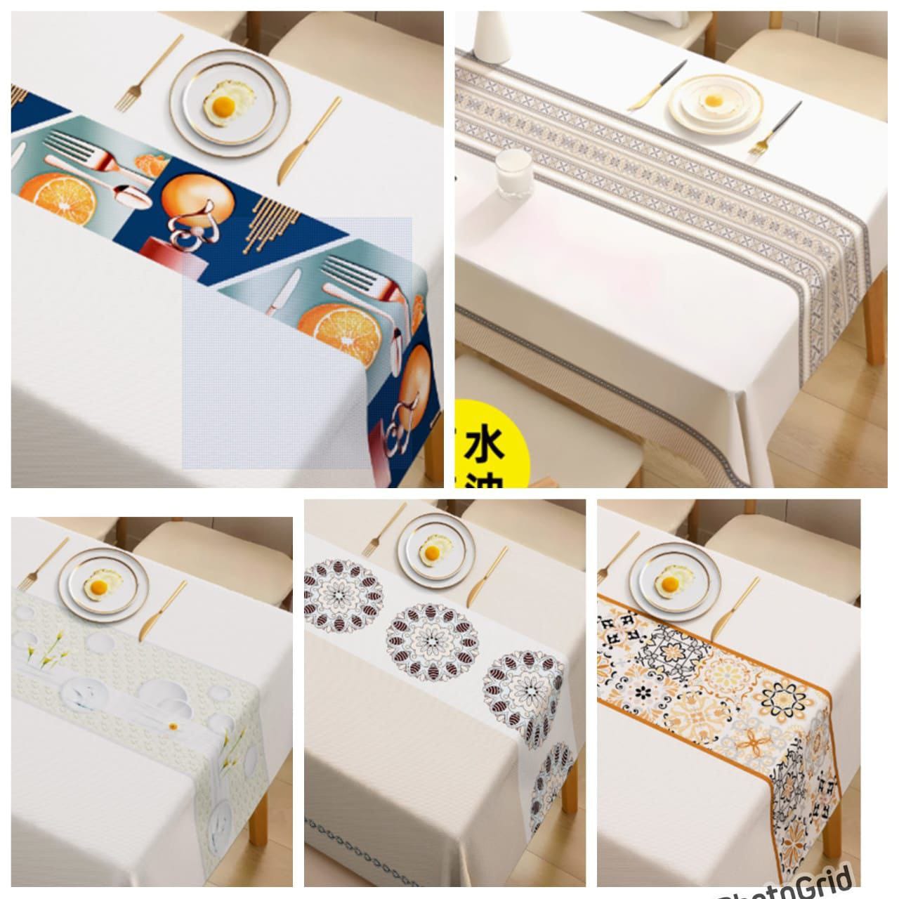 Restocked Nordic Style PVC Tablecloth  170x120cm | Oil & Water-Proof  Elegant, Durable & Easy to Clean