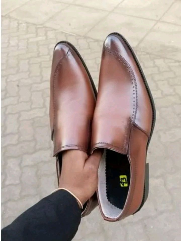 Men Formal Shoes Real Leather Official Shoes Elegant Business Mens Oxford Shoes Brown/Black