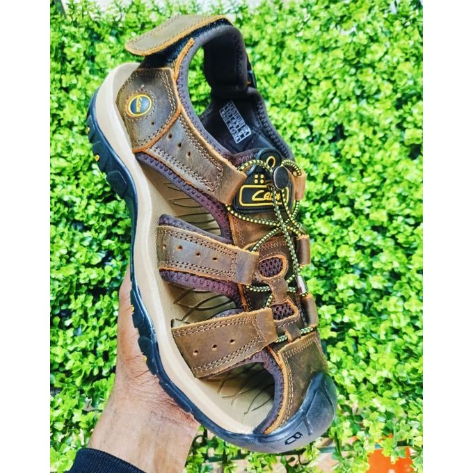 Men's Open Leather Strappy Sandals