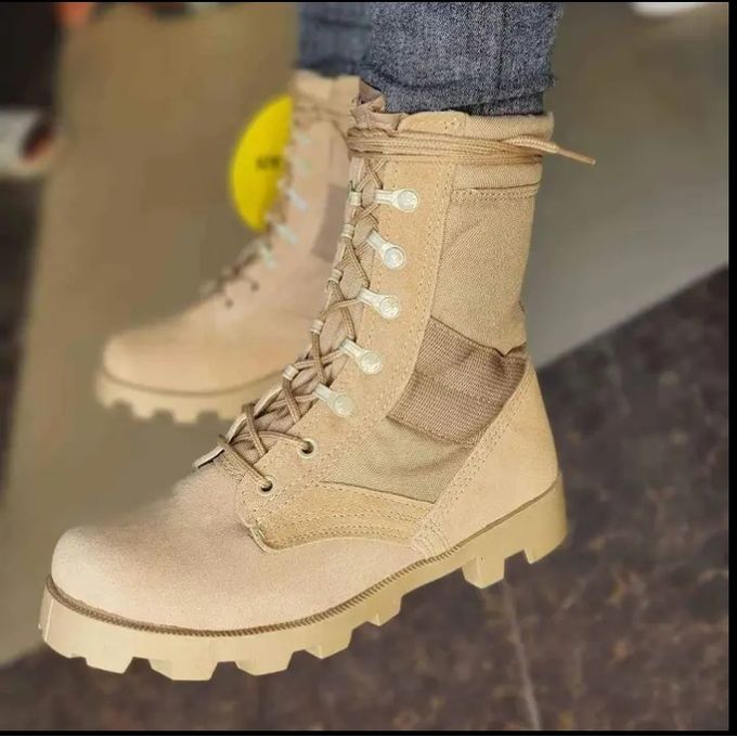 SIWAR BY Néo Artisanal HIGH-TOP MILITARY DESERT HIKING LEATHER BOOT BROWN