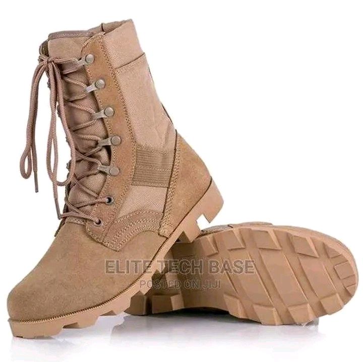 SIWAR BY Néo Artisanal High-top Military Desert Combat Pure Leather Boot Brown