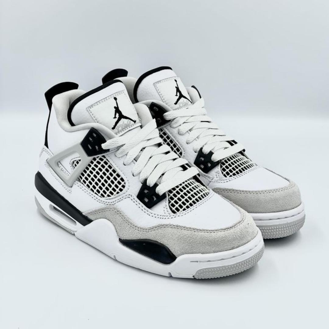 ORIGINAL AIR JORDAN 4 RETRO, MILITARY BLACK AND WHITE (BEST SHOP FOR AIRFORCE, AIR FORCE, AIR JORDAN, AIR MAX, AIRMAX)