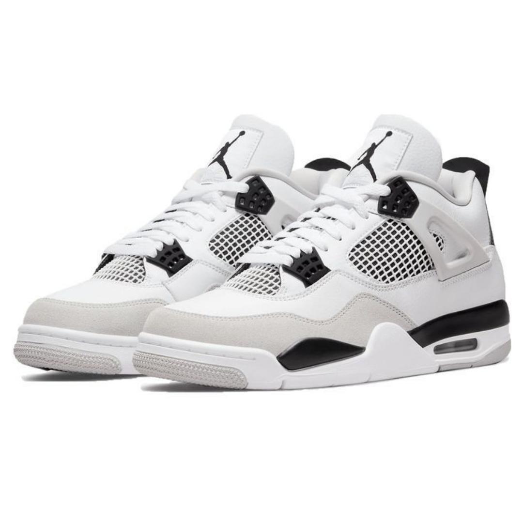 ORIGINAL AIR JORDAN 4 RETRO, MILITARY BLACK AND WHITE (BEST SHOP FOR AIRFORCE, AIR FORCE, AIR JORDAN, AIR MAX, AIRMAX)