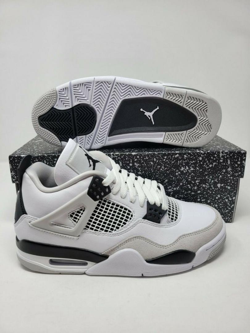 ORIGINAL AIR JORDAN 4 RETRO, MILITARY BLACK AND WHITE (BEST SHOP FOR AIRFORCE, AIR FORCE, AIR JORDAN, AIR MAX, AIRMAX)