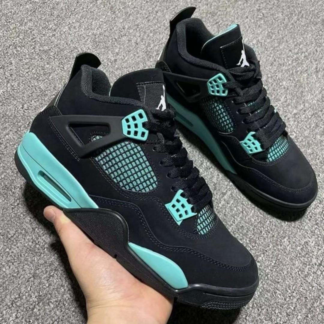 🔥(On offer) 🔥AIR JORDAN 4 RETRO BLACK TIFFANY BLUE (BEST SHOP FOR AIRFORCE, AIR FORCE, AIR JORDAN, AIR MAX, AIRMAX AND ALL OTHER FASHIONABLE/HIGH QUALITY SNEAKERS) (generic)