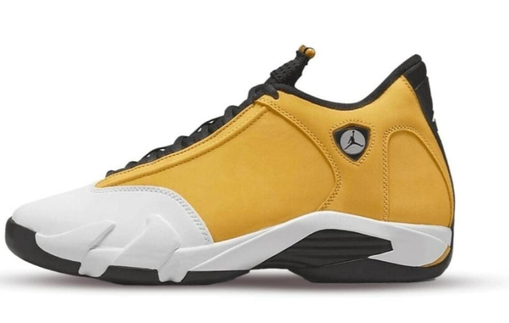 ORIGINAL AIR JORDAN 14 RETRO, WHITE, YELLOW RED, BLACK (BEST SHOP FOR AIRFORCE 1, AIR FORCE, AIR JORDAN, AIR MAX, AIRMAX, ADIDAS)