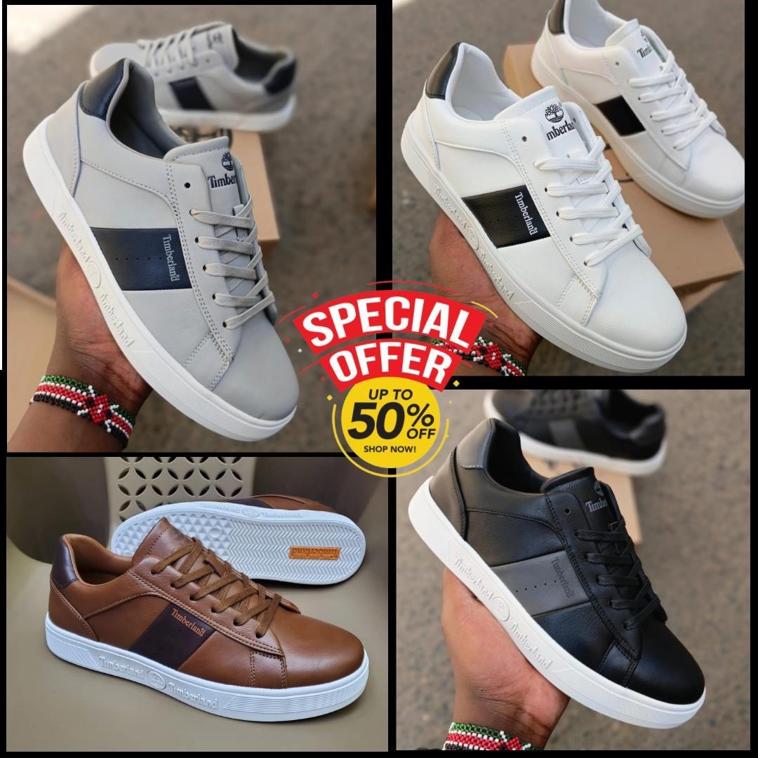 ORIGINAL LEATHER TIMBERLAND CLASSIC CASUALS, GREY, BROWN, WHITE AND BLACK LEATHER SHOES (BEST SHOP FOR LOAFERS, OFFICIALS, CASUALS, SNEAKERS)
