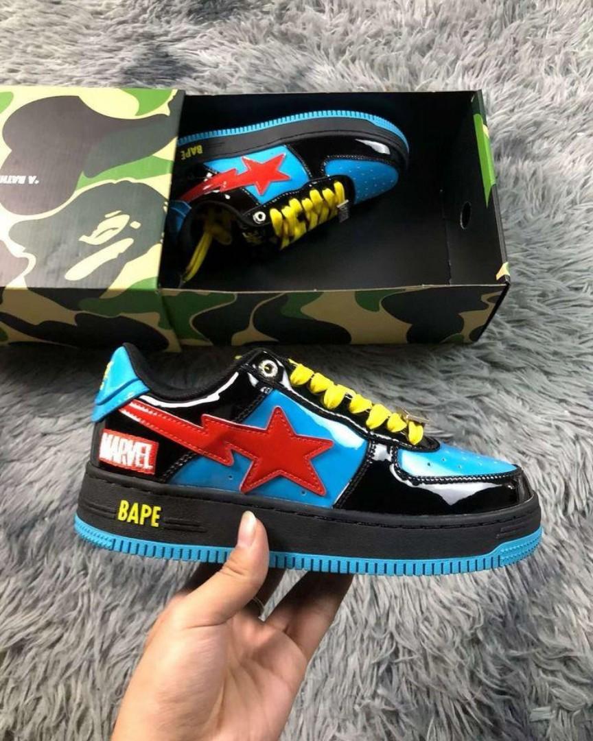 NEW ARRIVAL BAPESTA APE MARVEL SNEAKERS, BEST SNEAKERS IN THE MARKET (BEST SHOP FOR AIR FORCE, AIR JORDAN, AIR MAX, AIRFORCE, AIRMAX)