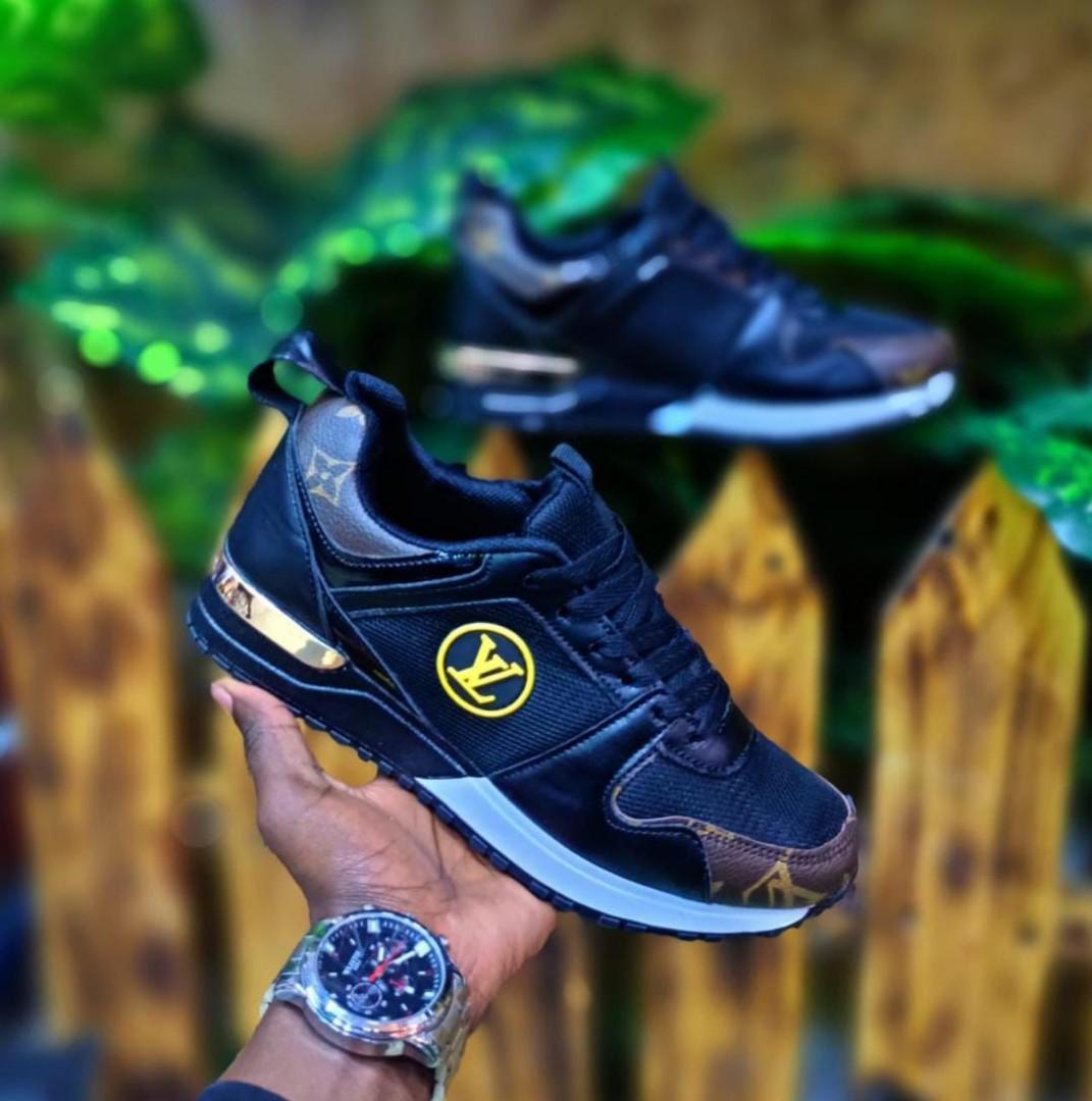 ORIGINAL LOUIS VUITTON LV RUN AWAY LADIES SNEAKERS BLACK & TRAINERS ,HIGH QUALITY SNEAKERS. Best shop for Airforce, Air jordan, Airmax tn, Air force sneakers)