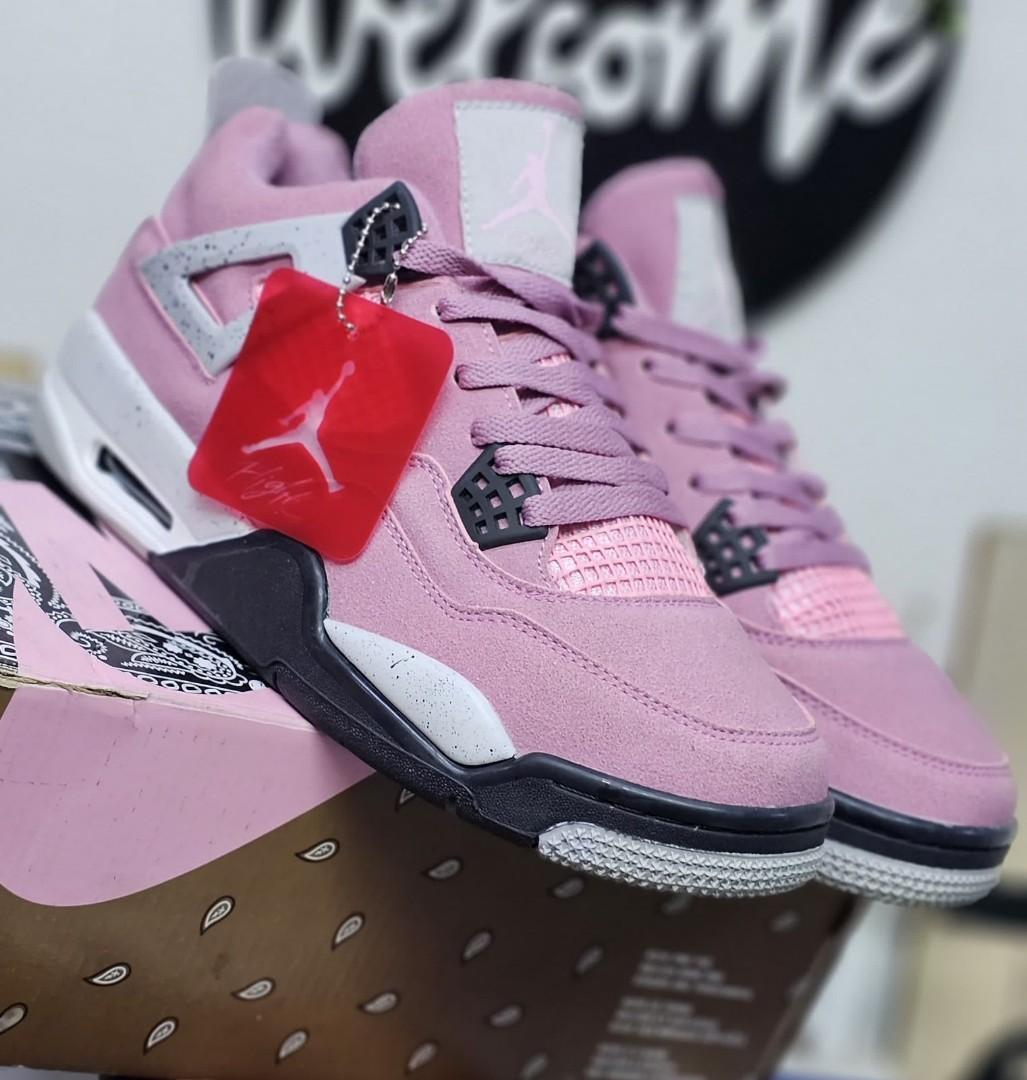 ORIGINAL AIR JORDAN 4 "ORCHID", RETRO CUSTOMIZED JORDAN, COLOUR PINK, BLACK AND WHITE ,HIGH QUALITY SNEAKERS. JORDAN Best shop for Airforce, Air jordan, Airmax tn, Air force sneakers)