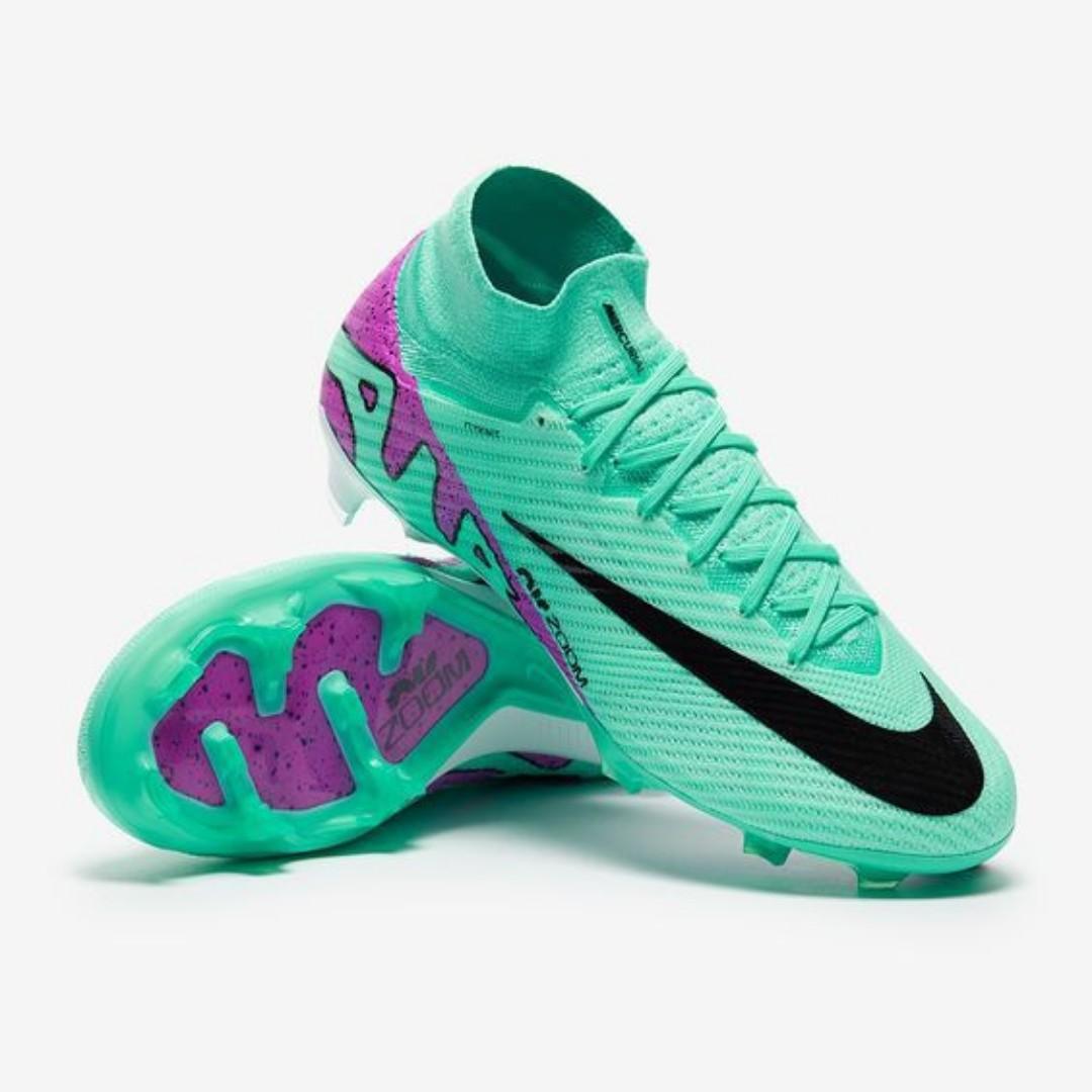 Original Air Zoom Mercurial Superfly 9 Elite FG Firm Ground Soccer Cleats - Blue/Black/Purple- Pack Football Boots. Football Boots, Shadow Pack Soccer boots, ground soccer clears, purple yellow white.