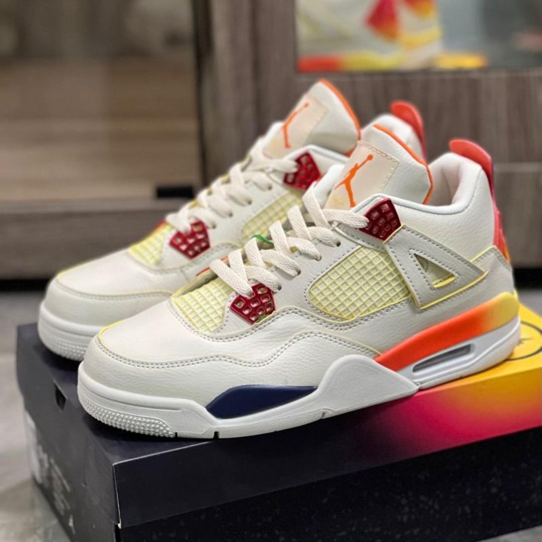 📛OFFER📛 ORIGINAL AIR JORDAN 4 RETRO, "MEDELLIN SUNSET". CUSTOMIZED JORDAN FOUR  ,HIGH QUALITY SNEAKY MAN ERS. JORDAN Best shop for Airforce, Air jordan, Airmax tn, Air force sneakers)