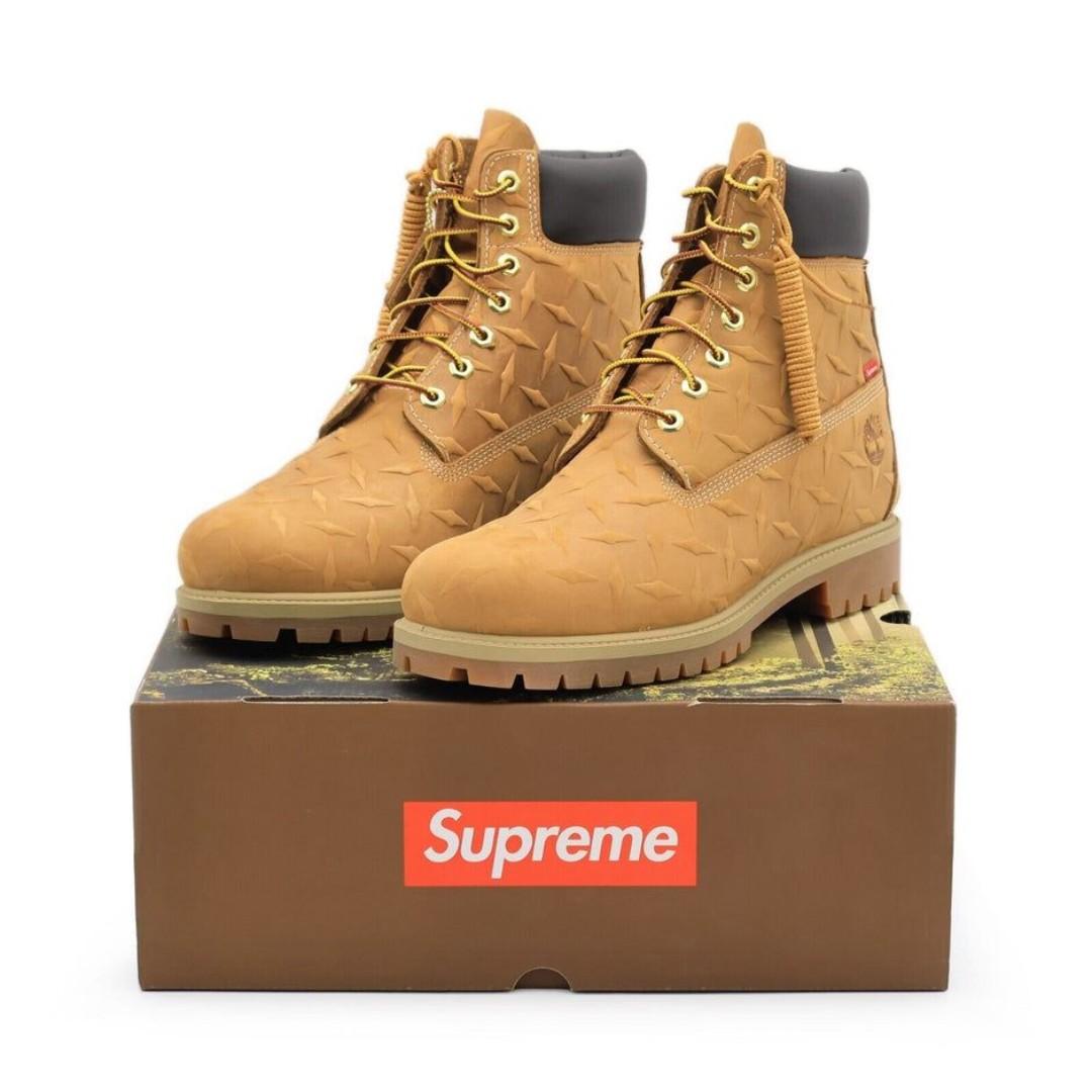 Original Supreme Timberland Diamond Plate 6inch Premium Waterproof Boot, customized timberland boots black Supreme Desighners shoes and Boots