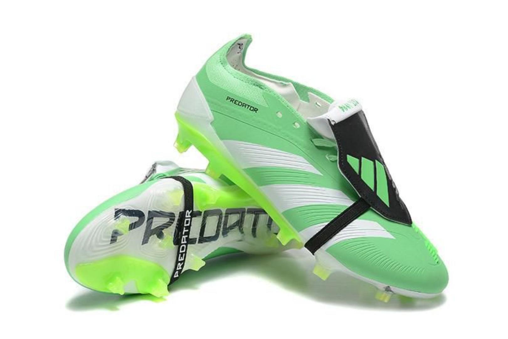 Original Adidas Predator Pro Fold Tongue Soft Ground Football Boots Lucid/pink/Green/WhiteSoccer Boots, Sport shoes, Sport sneakers