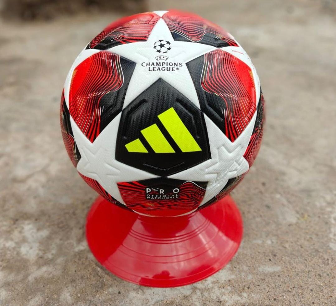 )🔥 OFFER 🔥 Champions League UEFA Flight Official Match Soccer Ball (White/Red) (3) Soccer ball New Size 5. Football for training and match playing.